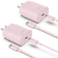 Pink 2 Pack 25W Fast Home Charger PD Type-C 2 Pack 6ft USB-C Cable Quick Power Adapter  - ONXW188 2537-1