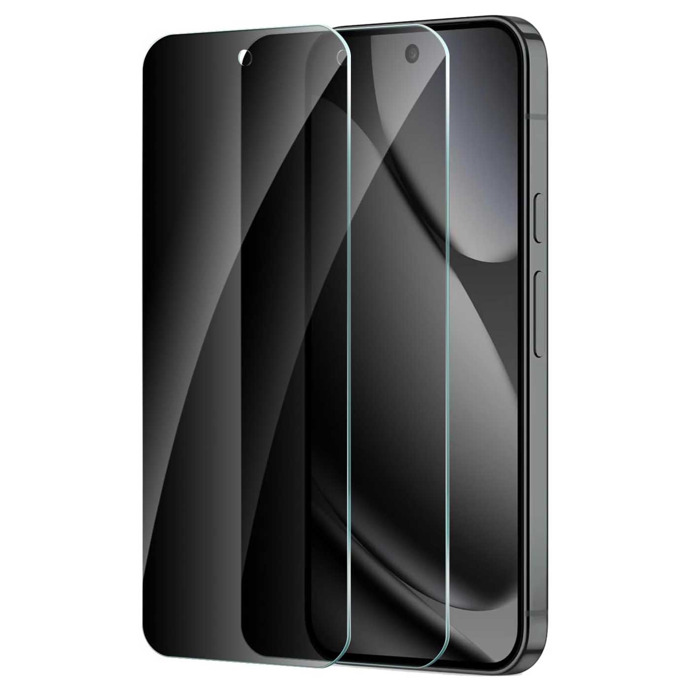 2 Pack Privacy Screen Protector Tempered Glass Anti-Spy Anti-Peep 9H Hardness 3D Edge  - ON2SP94 2455-1