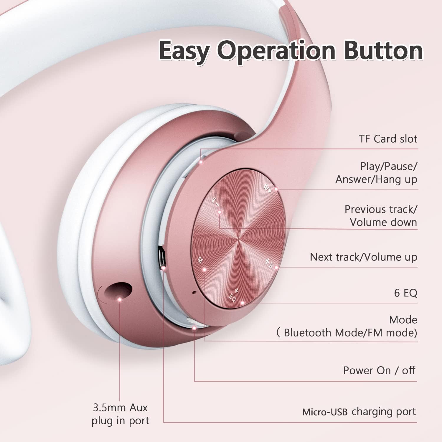 Wireless Headphones Foldable Headset w Mic Earphones Earbuds  - ONXW129 2477-6