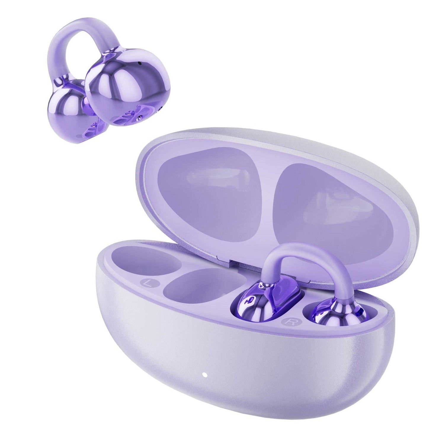 Wireless Ear-Clip TWS Earphones Bluetooth Earbuds Bone Conduction Headphones True Stereo Charging Case Hands-free Mic  - ONV79 2334-1