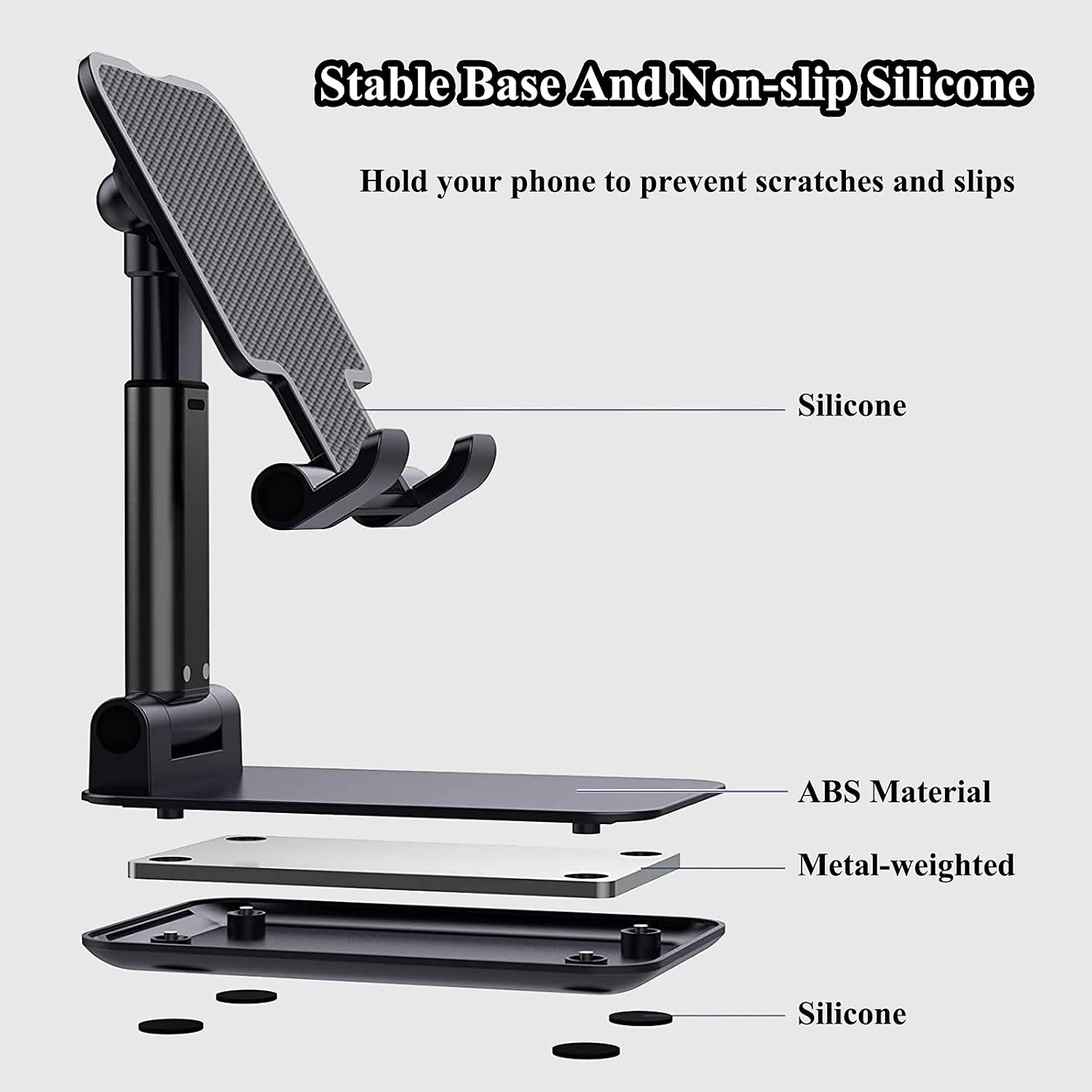 Foldable 2 Pack Phone Stand Portable Travel Holder Desktop Dock Cradle Fold-up  - ONXW230 2585-6