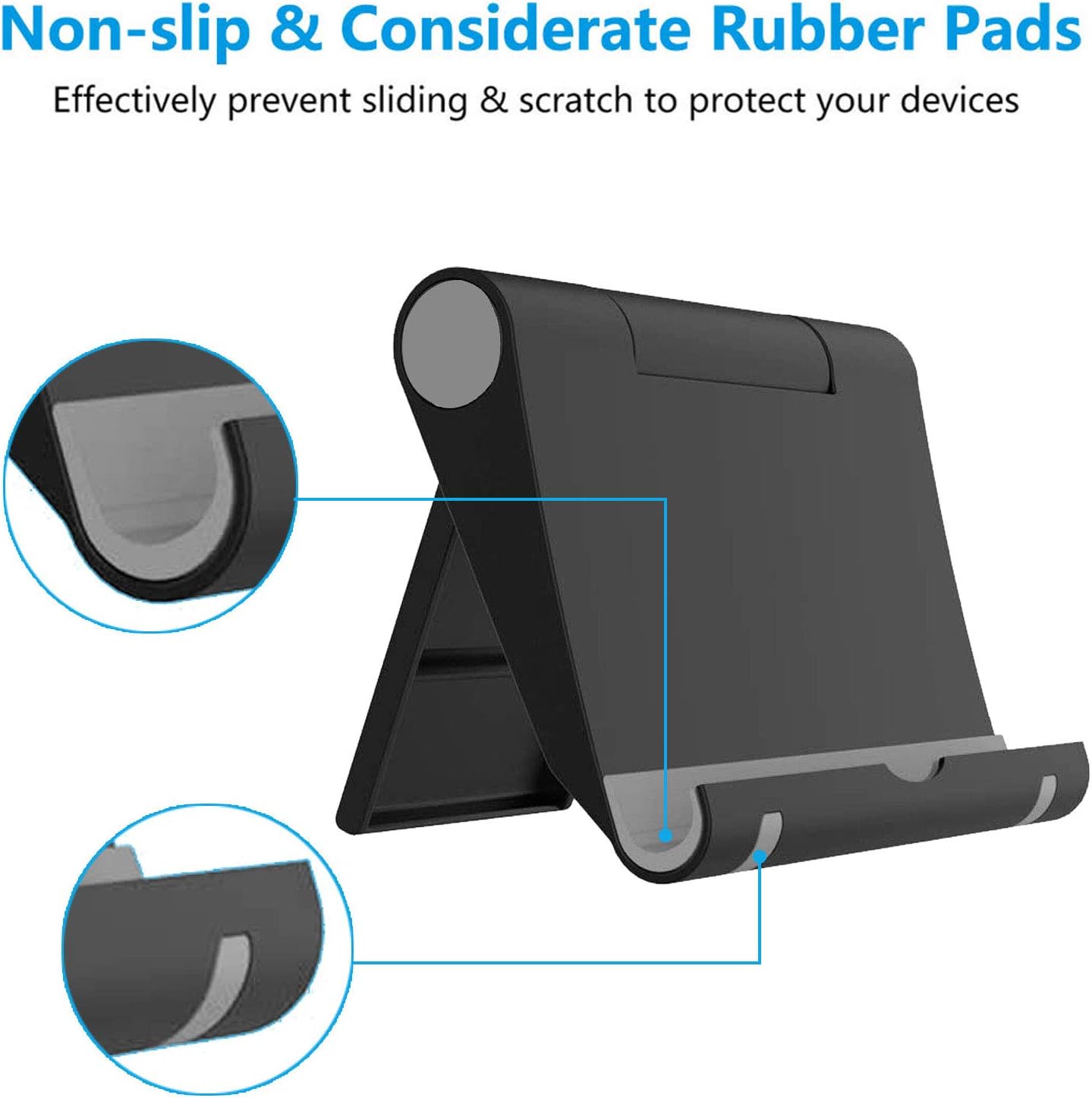 2 Pack Portable Fold-up Stand Holder Travel Desktop Cradle Dock  - ONXW207 2557-4