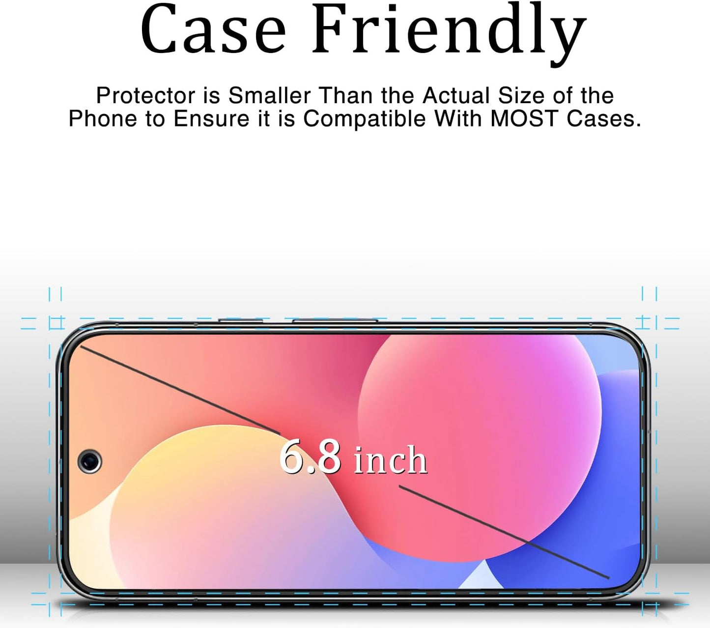 2 Pack Screen Protector Tempered Glass HD Clear Full Cover (Fingerprint Unlock) 9H Hardness  - ON2SP91 2452-4