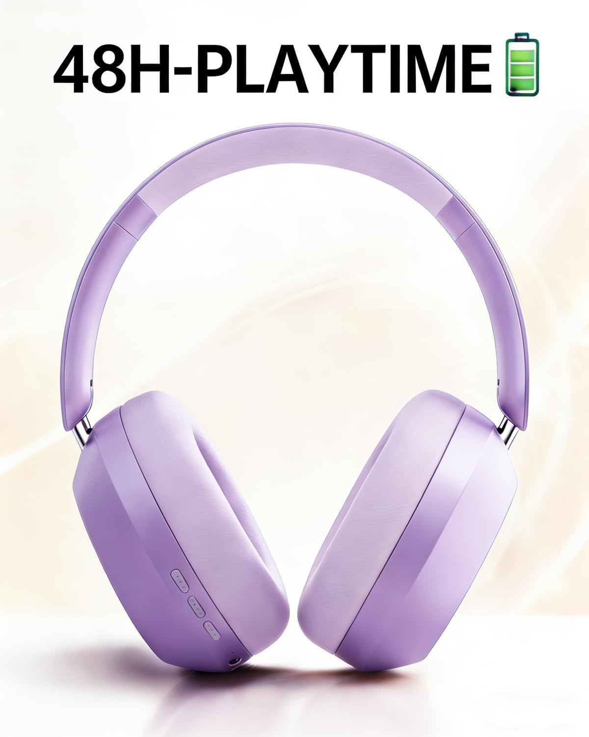 Purple Wireless Headphones  Foldable Headset w Mic Earphones Earbuds  - ONXW268 2629-4