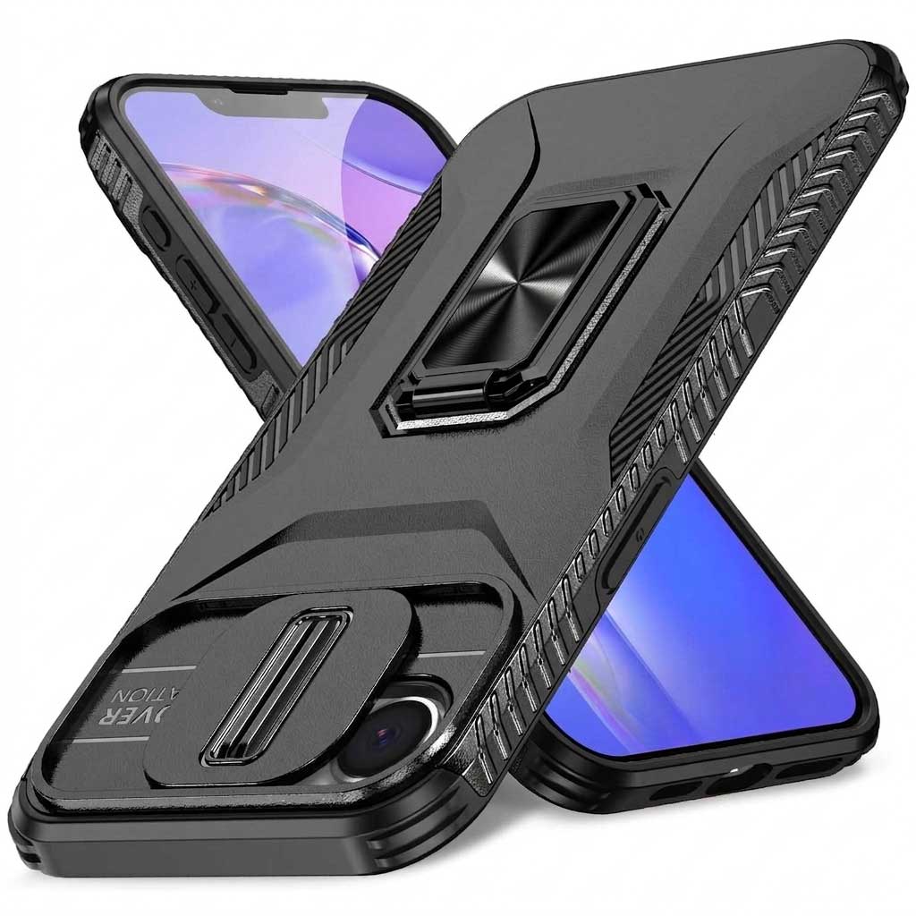 Hybrid Case Cover Metal Ring Lens Protects Kickstand Shockproof Armor  - ONXW111 2459-1