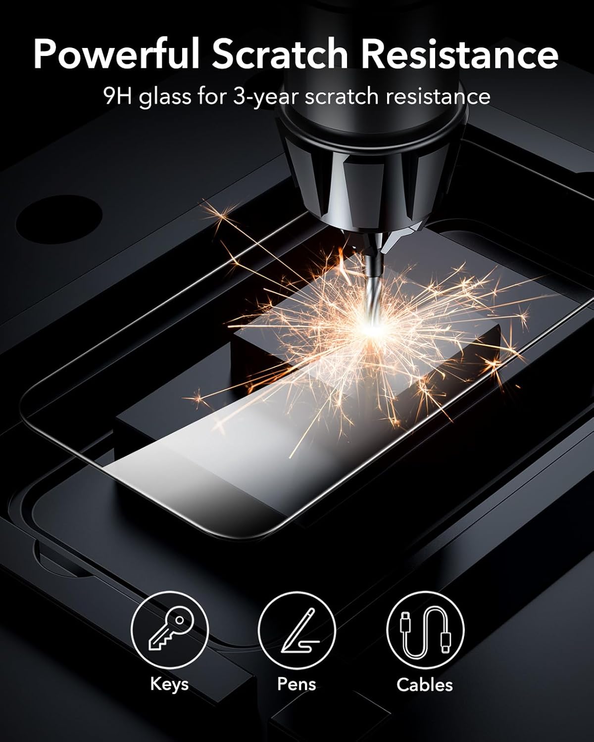 2 Pack Screen Protector Matte Tempered Glass HD Clear Full Cover (Fingerprint Unlock) 9H Hardness  - ON2SP04 2150-4