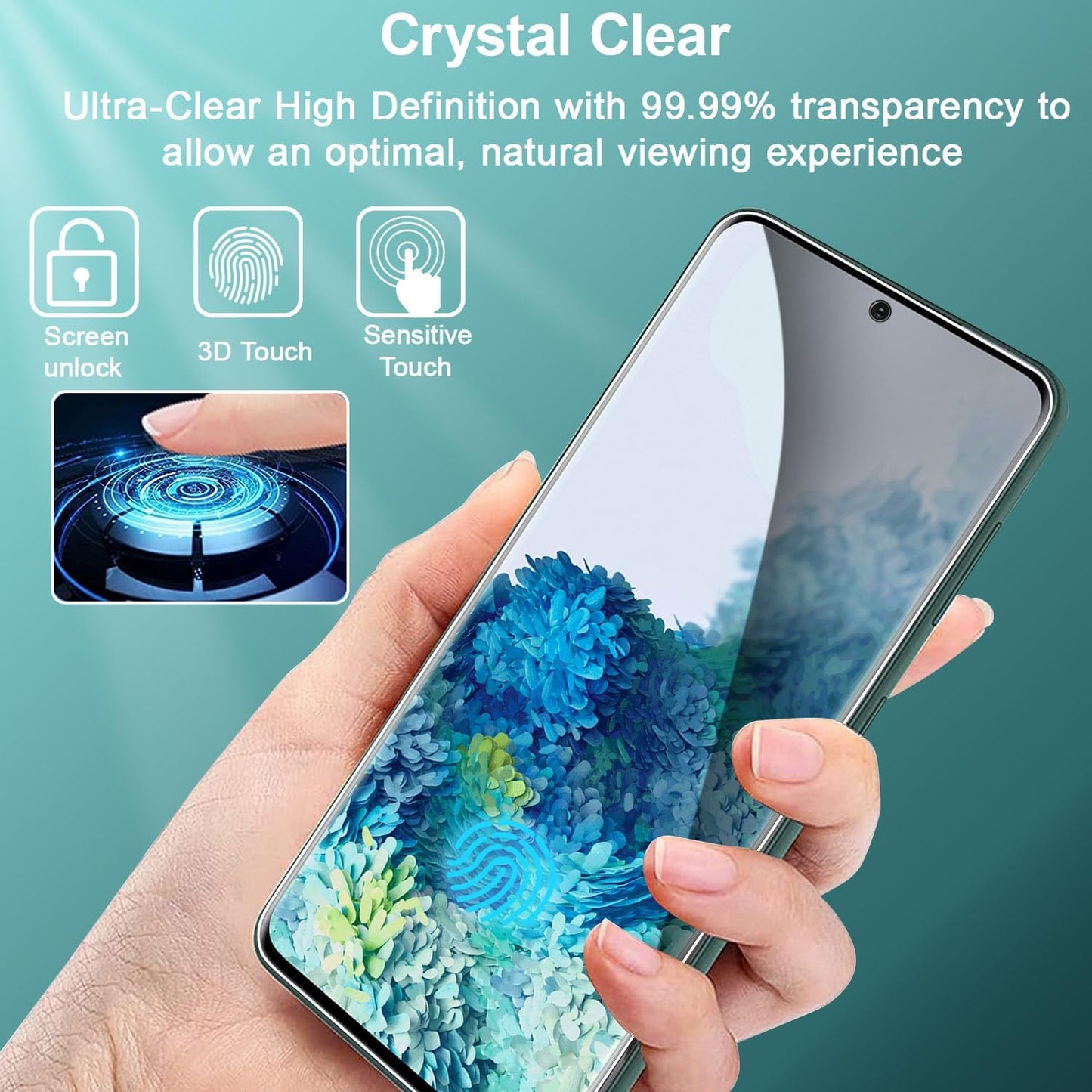 2 Pack Privacy Screen Protector Tempered Glass Anti-Spy 9H Hardness Anti-Peep 3D Edge  - ON2SP24 2218-5