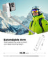 White Selfie Stick  Wireless Built-in Tripod Remote Shutter Self-Portrait Extendable  - ONXW246 2603-3