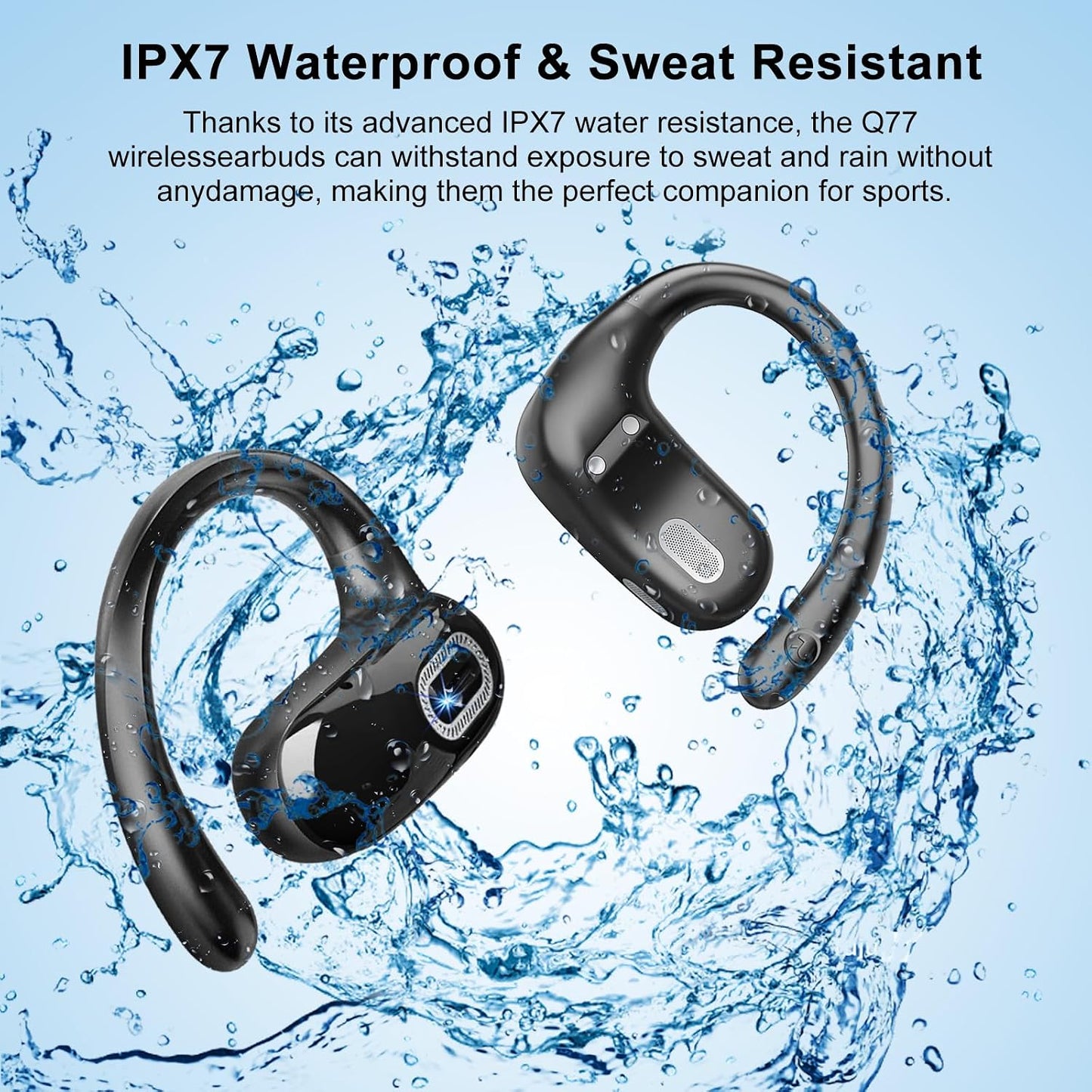 Wireless Ear-hook Open Earphones  Bluetooth Earbuds  Over the Ear Headphones True Stereo Charging Case Hands-free  - ONXW223 2578-6