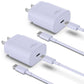 Purple 2 Pack 25W Fast Home Charger PD Type-C 2 Pack 6ft USB-C Cable Quick Power Adapter  - ONXW189 2538-1