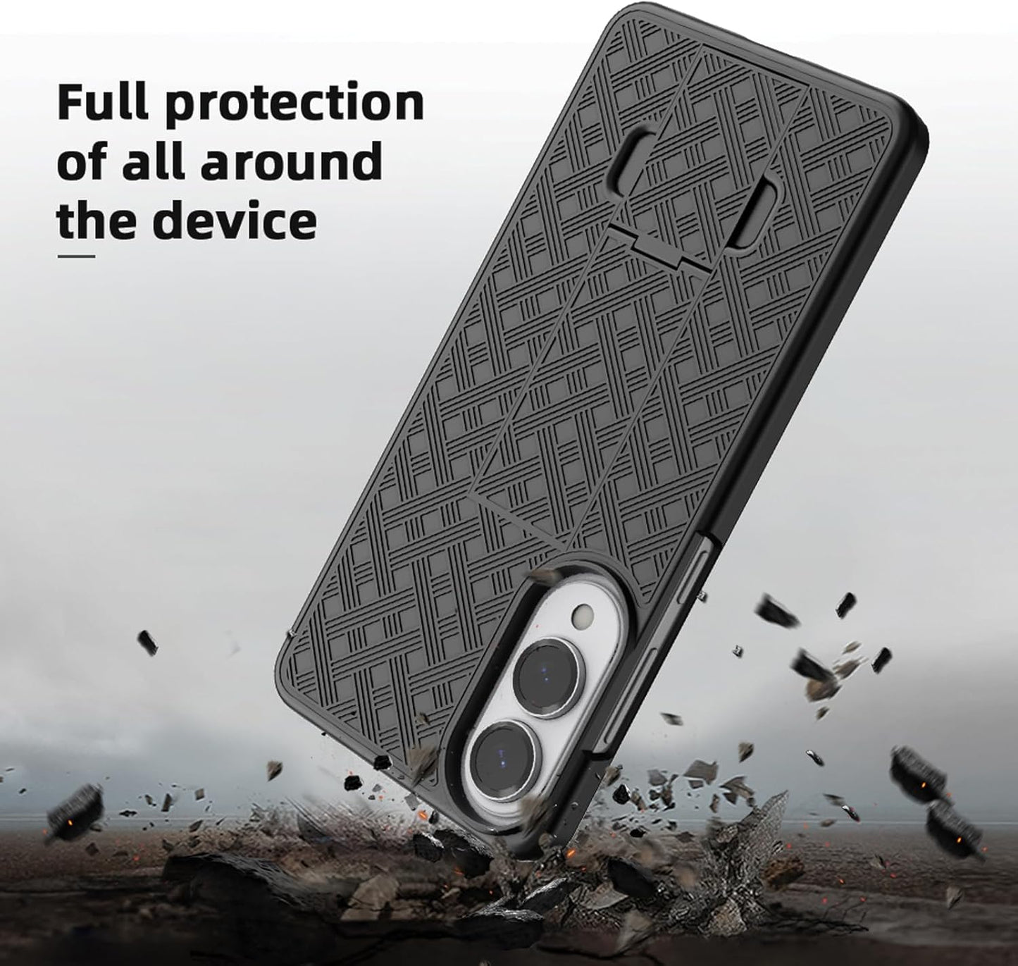 Case with Belt Clip Swivel Holster Combo Cover w Kickstand Drop-Proof Defender  - ONV98 2239-6