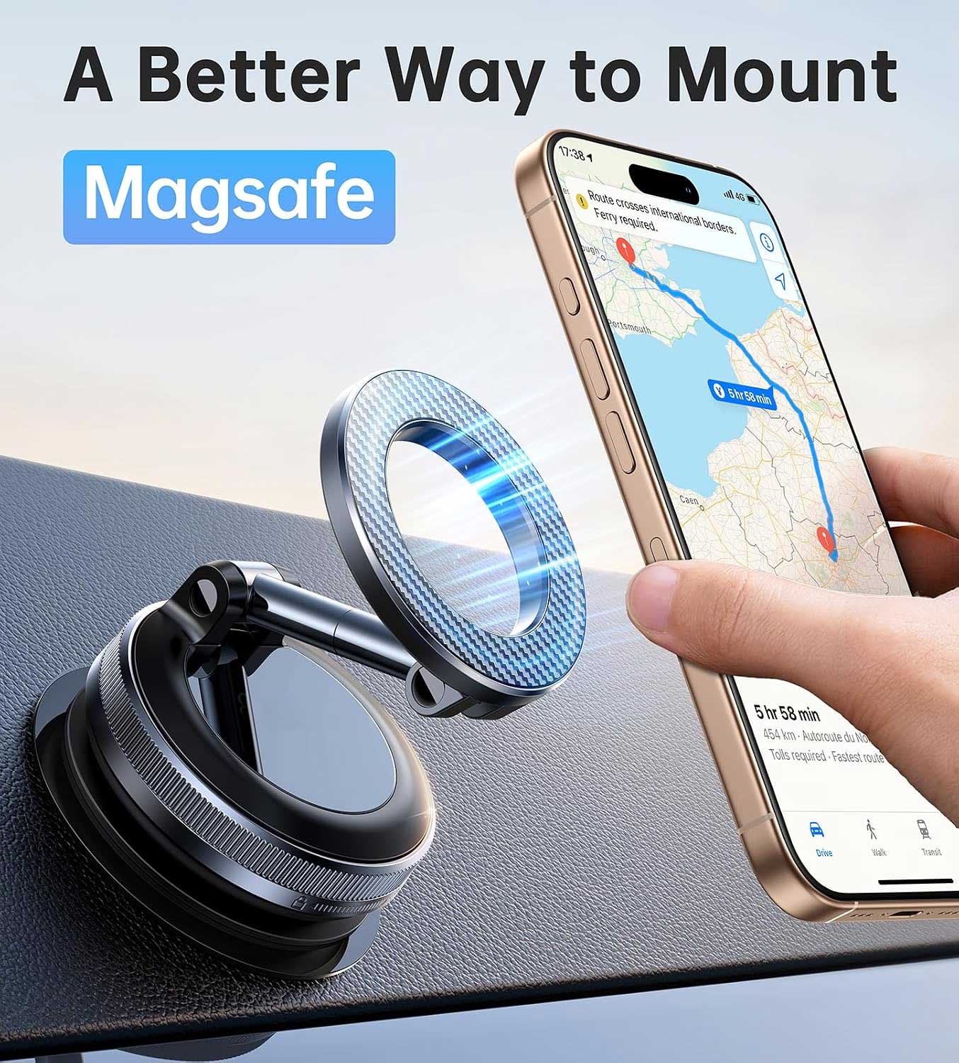 Vacuum Magnetic Phone Holder Mount Suction Folding  Windshield  - ONXW216 2566-11