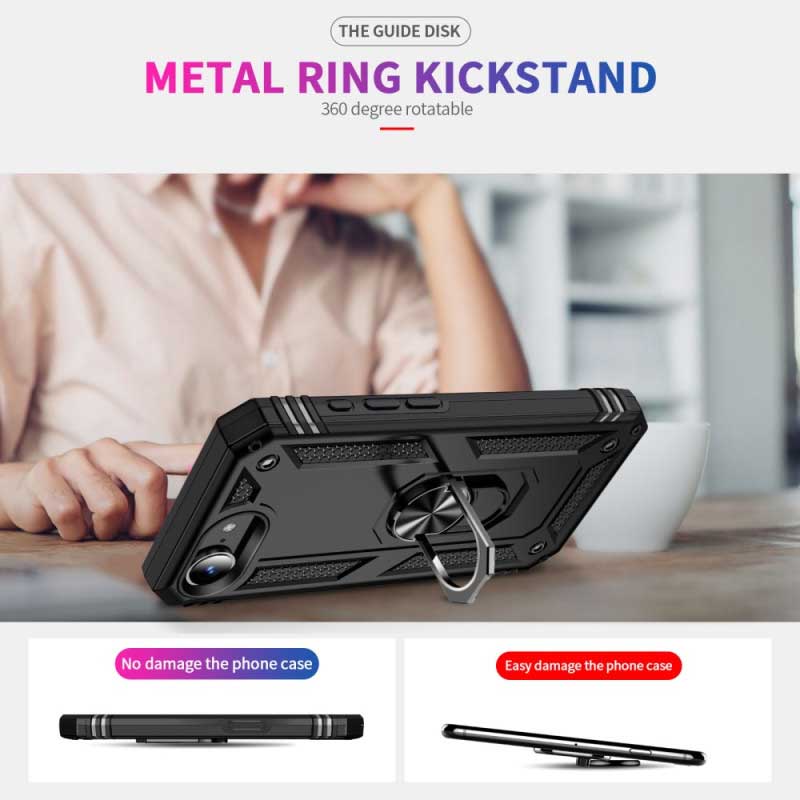 Case Belt Clip Holster Swivel Metal Ring Cover Kickstand Armor  - ONF16 2205-4