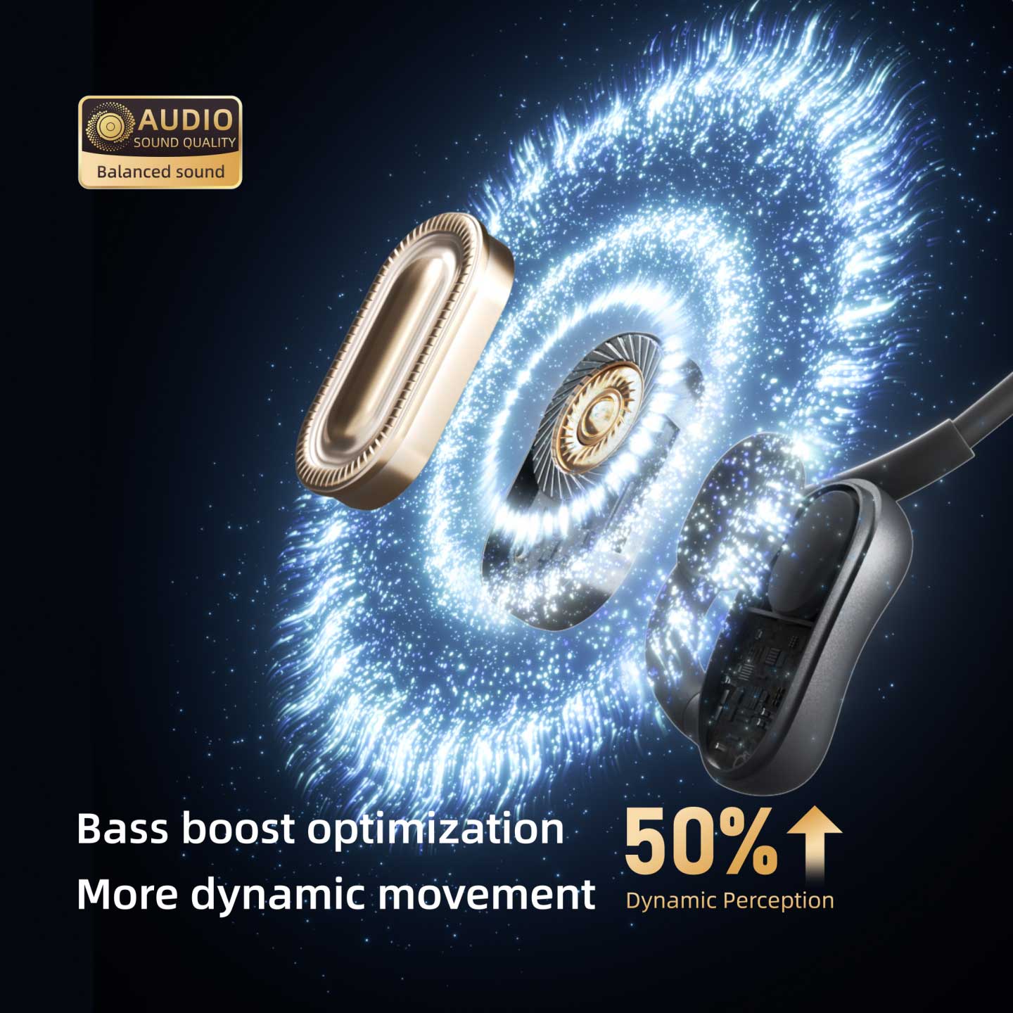 Bone Conduction Wireless Headphones Sports Earphones Neckband Open-Ear Earbuds Headset Hi-Fi Sound Hands-free Mic  - ONF21 2251-6