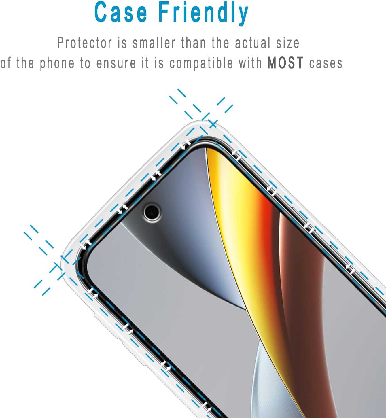 2 Pack Screen Protector Tempered Glass HD Clear Full Cover (Fingerprint Unlock) 9H Hardness  - ON2SP74 2312-5