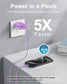 Purple 2 Pack 25W Fast Home Charger PD Type-C 6ft and10ft USB-C Cable Quick Power Adapter  - ONXW234 2590-4