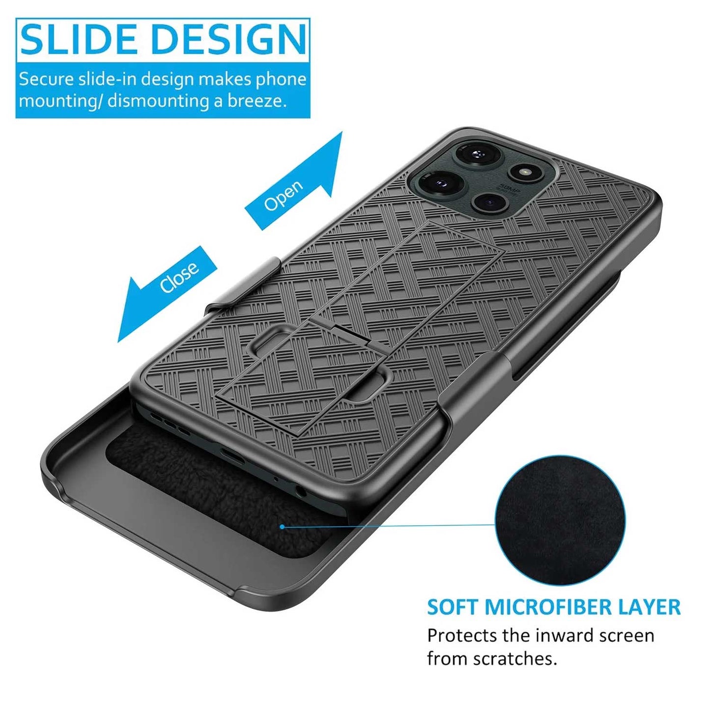 Case with Belt Clip Swivel Holster Combo Cover w Kickstand Armor Drop-Proof  - OND10 2215-3
