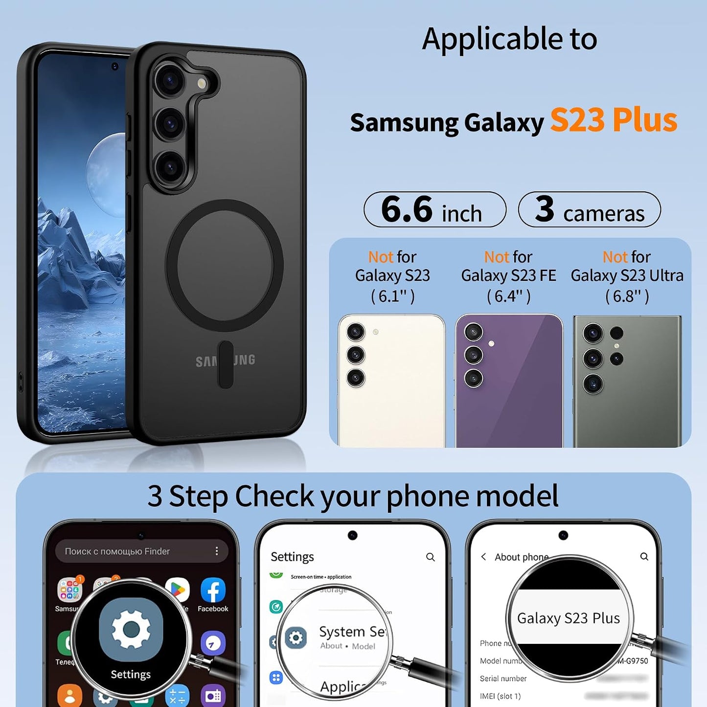 Magnetic Case Cover Armor Drop-Proof Defender Protective  - ONXW39 2375-6