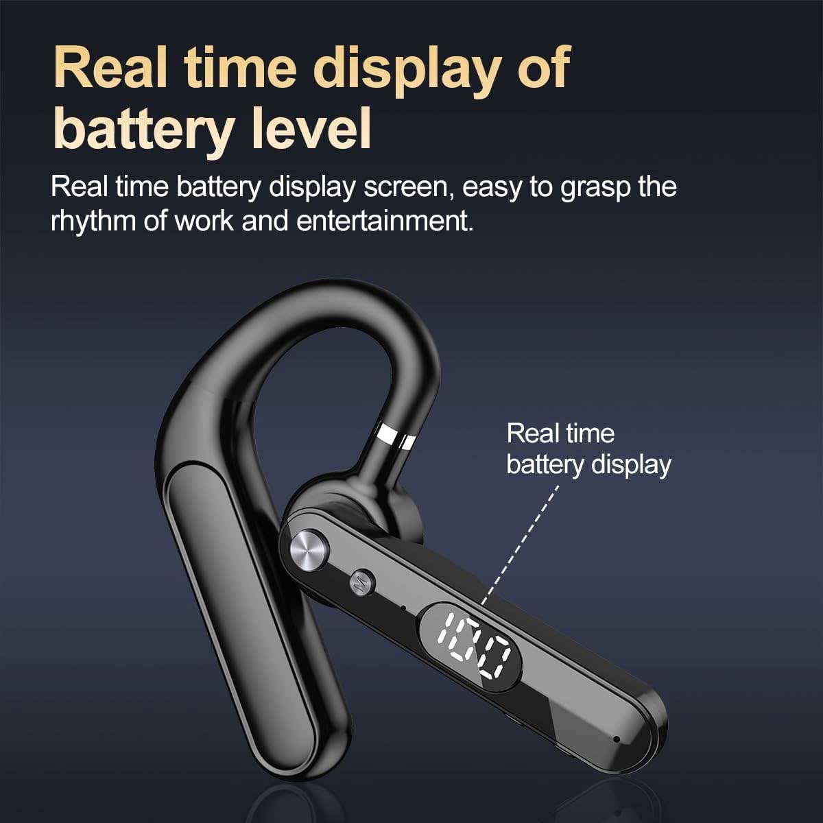 Wireless Earphone Ear-hook Headphone Boom Mic Open-Ear Handsfree Single  - ONF01 2250-4