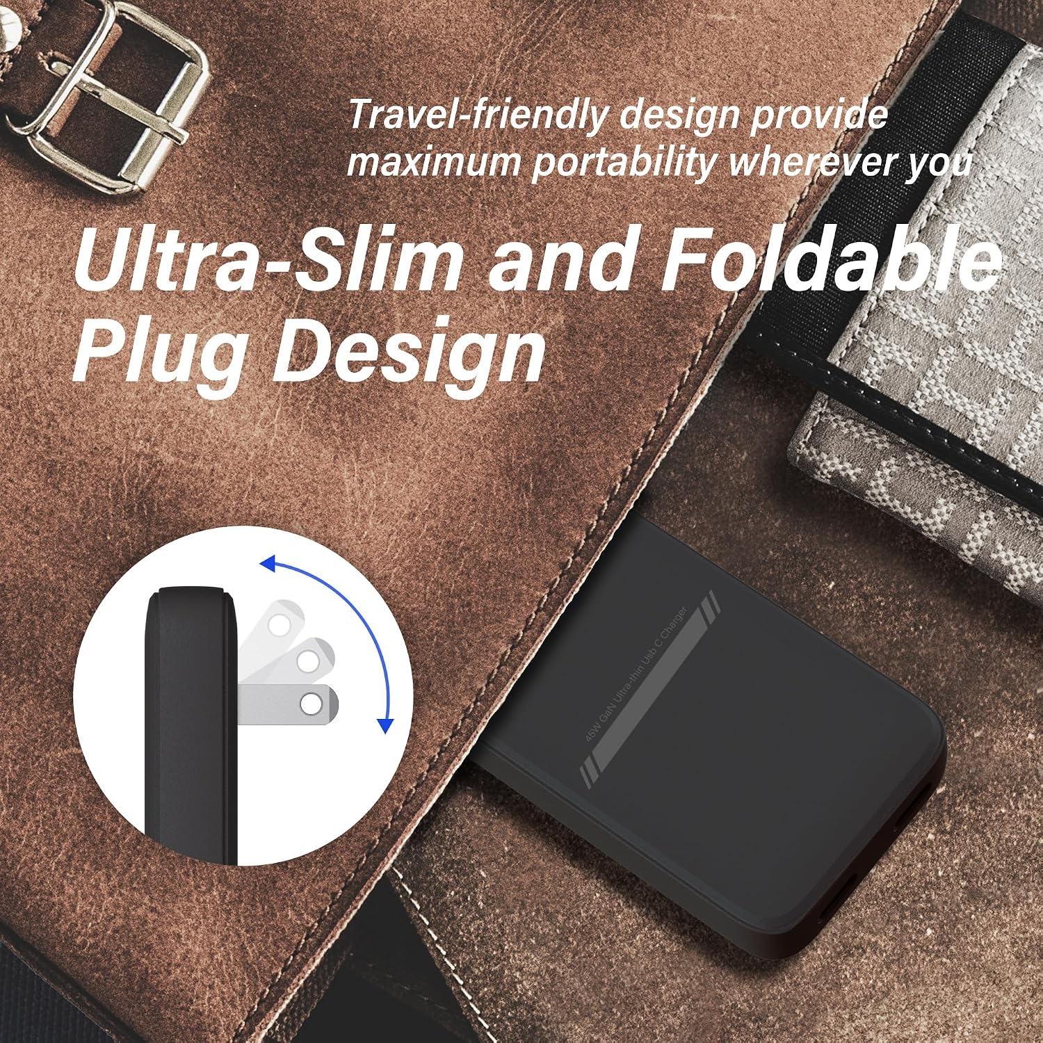 45W Wall Charger Adaptive Fast 2 USB-C Port Power Adapter Foldable Plug   - ONXW191 2541-5