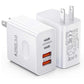 2 Pack 40W Wall Charger  Adaptive Fast Cube 2 USB-C USB Ports Power Adapter Block Home and Travel AC Plug   - ONXW271 2632-1