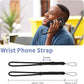 Black 2 Pack Phone Lanyard Holder Adjustable 1 Pcs Neck Straps 1 Pcs Wrist Straps For Phone Cases  - ONXW273 2634-5