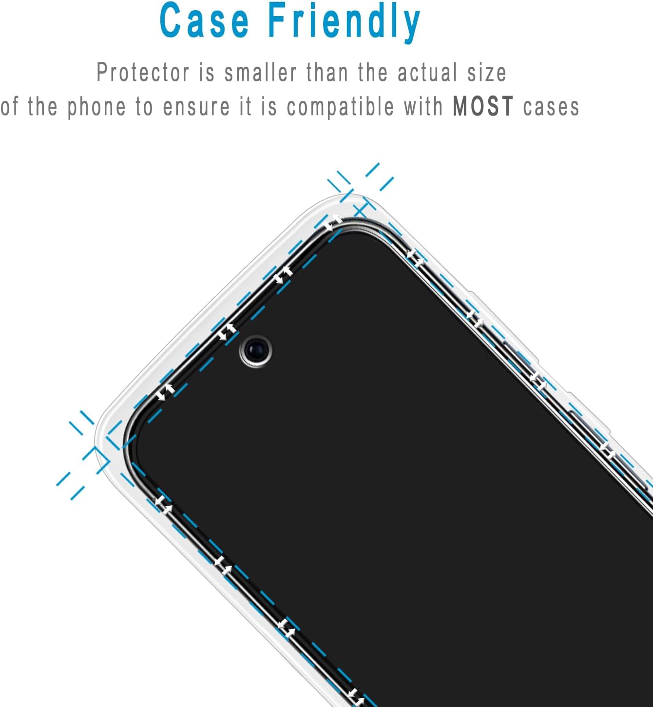 2 Pack Screen Protector Tempered Glass HD Clear Full Cover (Fingerprint Unlock) 9H Hardness  - ON2SP90 2451-6