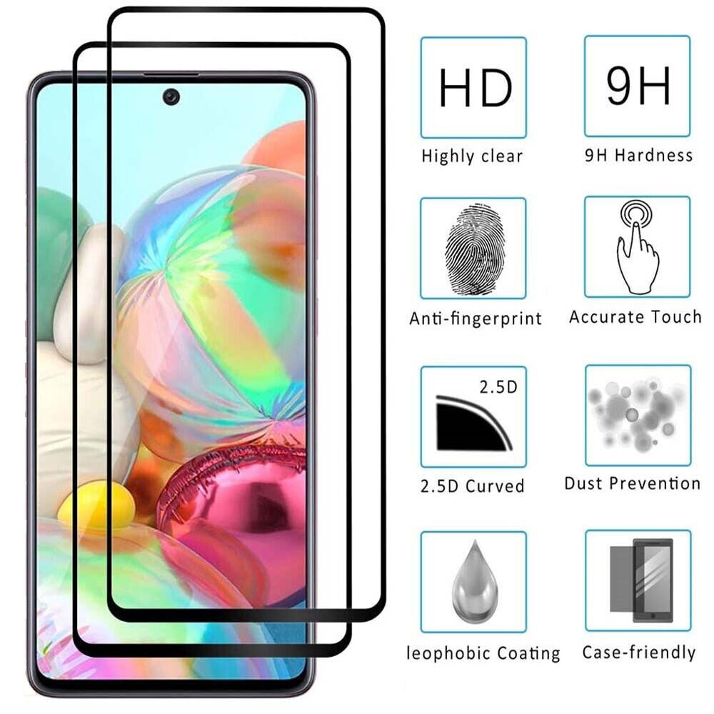 2 Pack Screen Protector Tempered Glass Full Cover HD Clear (Fingerprint Unlock) 9H Hardness  - ON2XF09 2047-2
