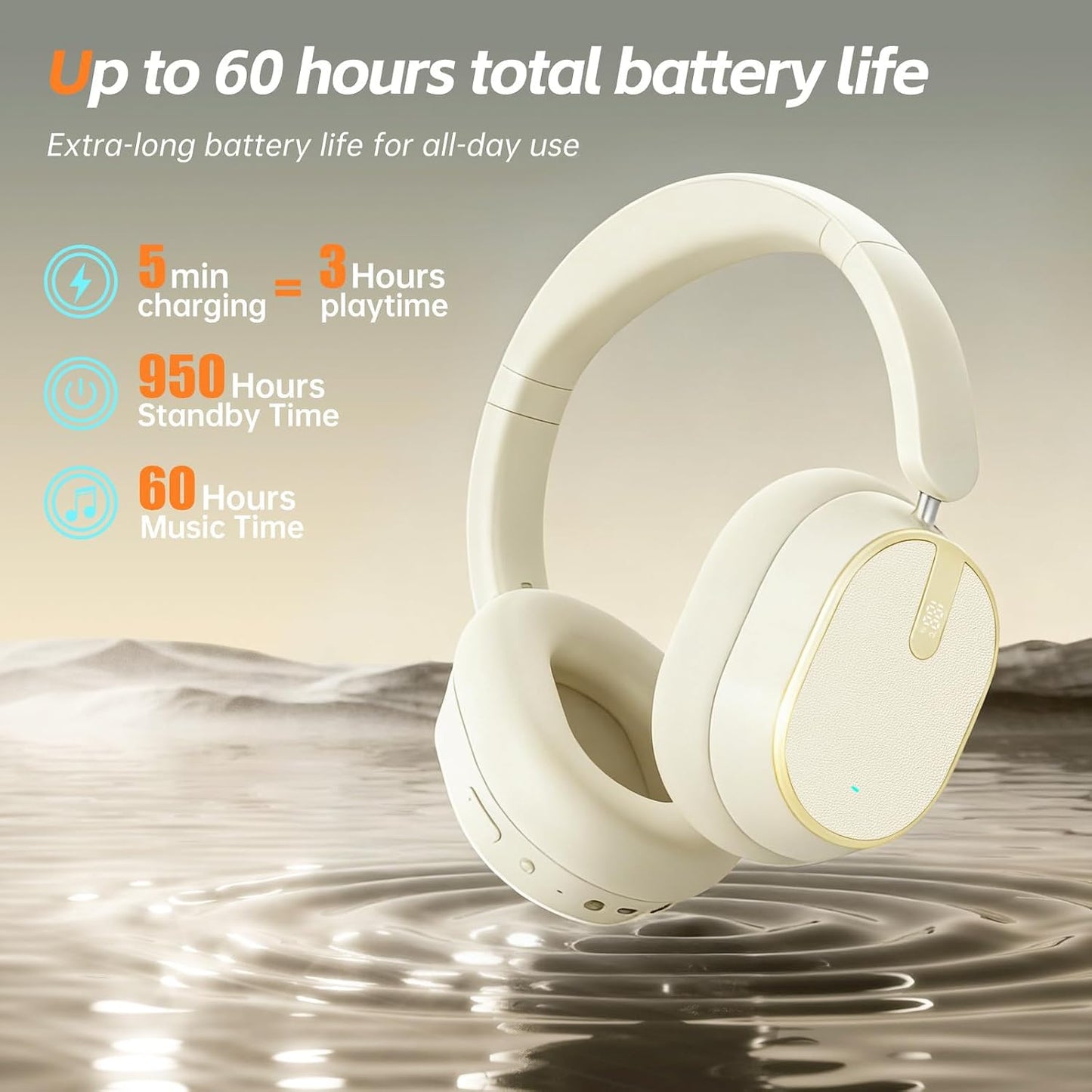 Wireless Headphones Foldable Headset w Mic Earphones Earbuds  - ONXW141 2490-3