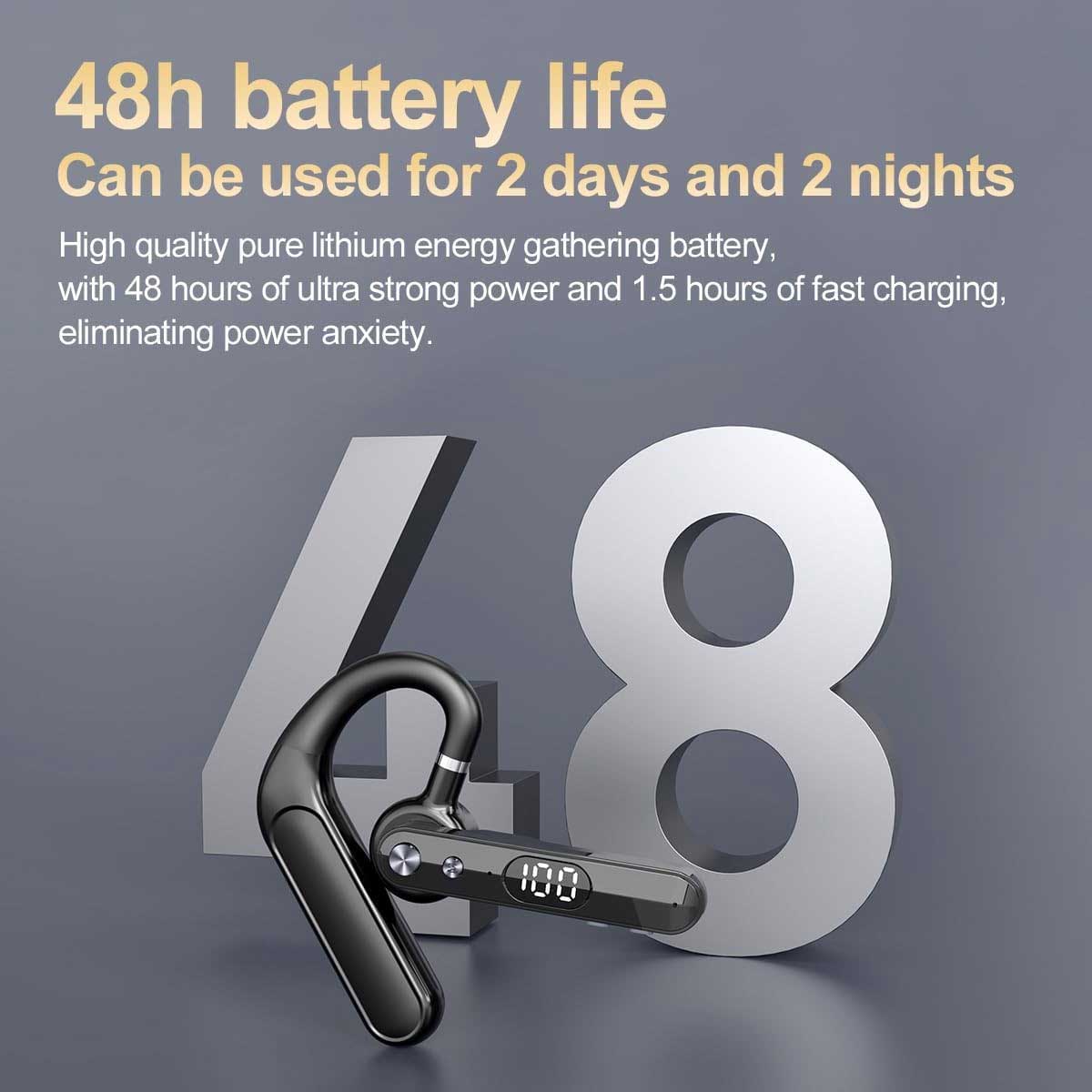 Wireless Earphone Ear-hook Headphone Boom Mic Open-Ear Handsfree Single  - ONF01 2250-3