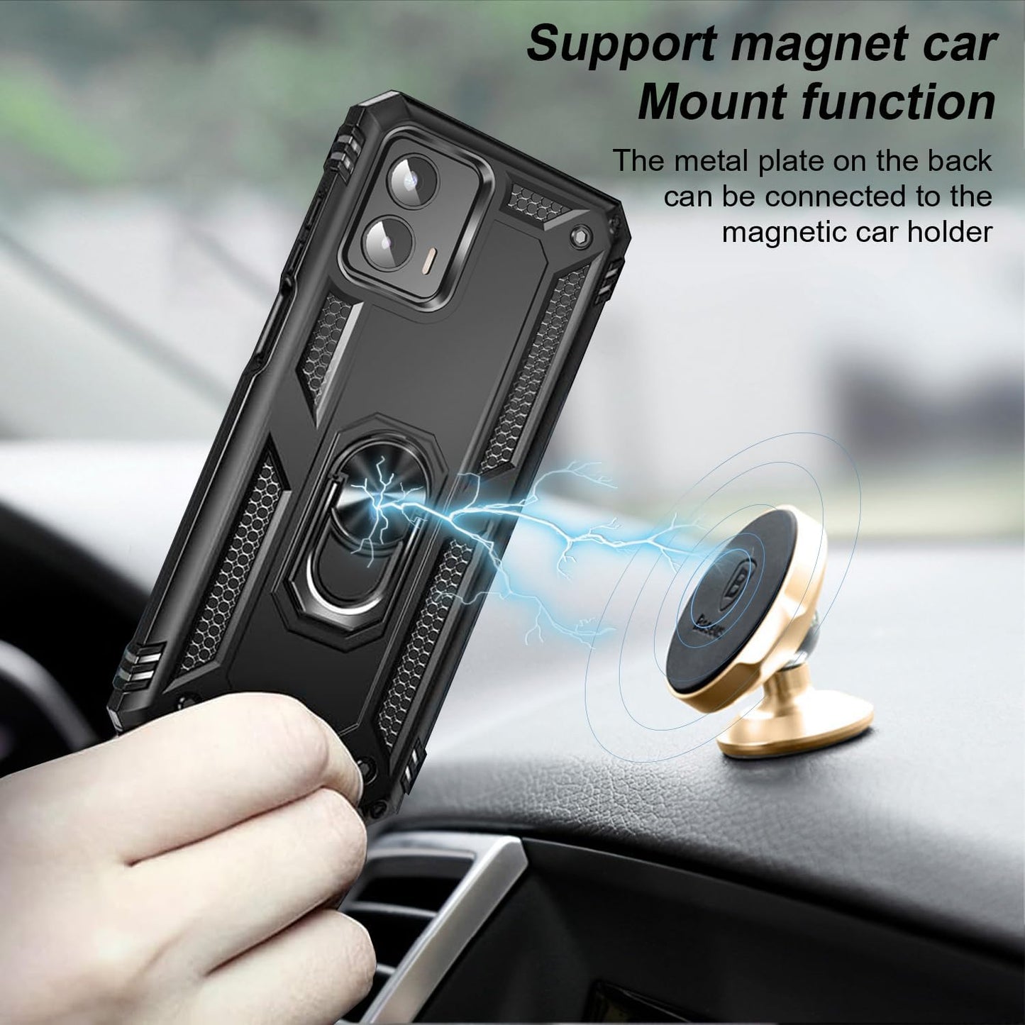 Case Belt Clip Holster Swivel Metal Ring Cover Kickstand Armor  - ONV79 2118-6
