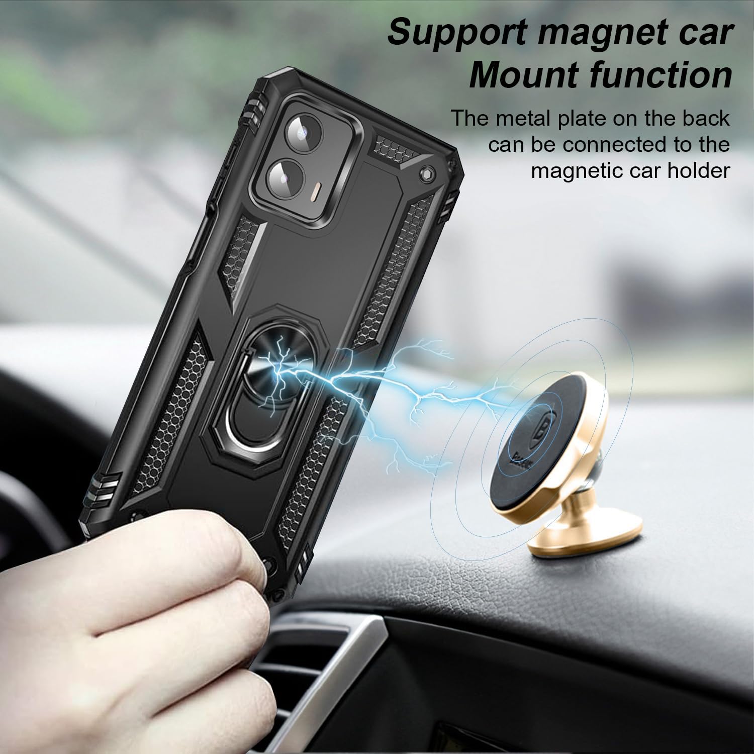 Case Belt Clip Holster Swivel Metal Ring Cover Kickstand Armor  - ONV79 2118-6