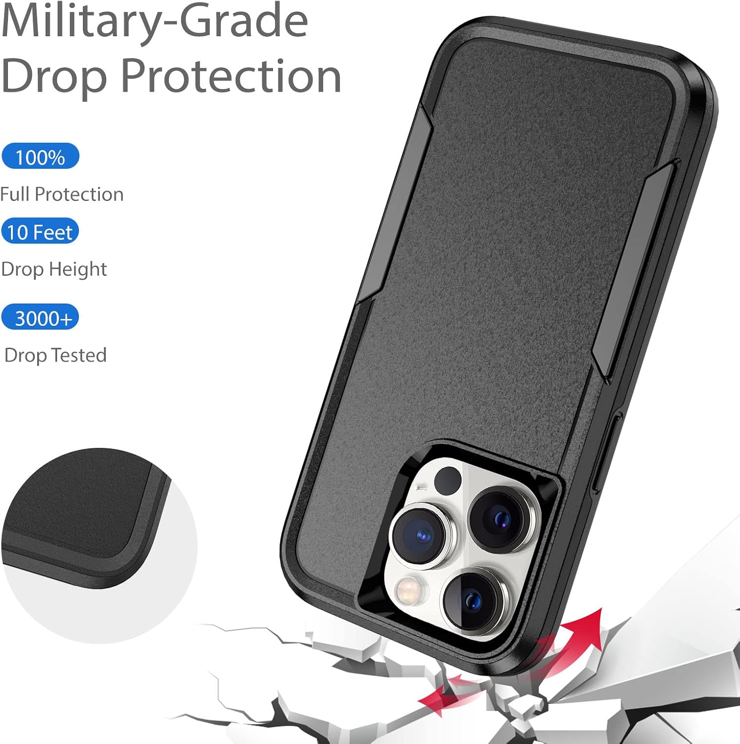 Case Cover Dual Layer Shockproof Non-Slip Armor  - ONXW166 2515-5