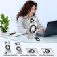 Metal Magnetic Ring Phone Holder  Kickstand Folding  Desk Stand Black  - ONXW215 2565-7