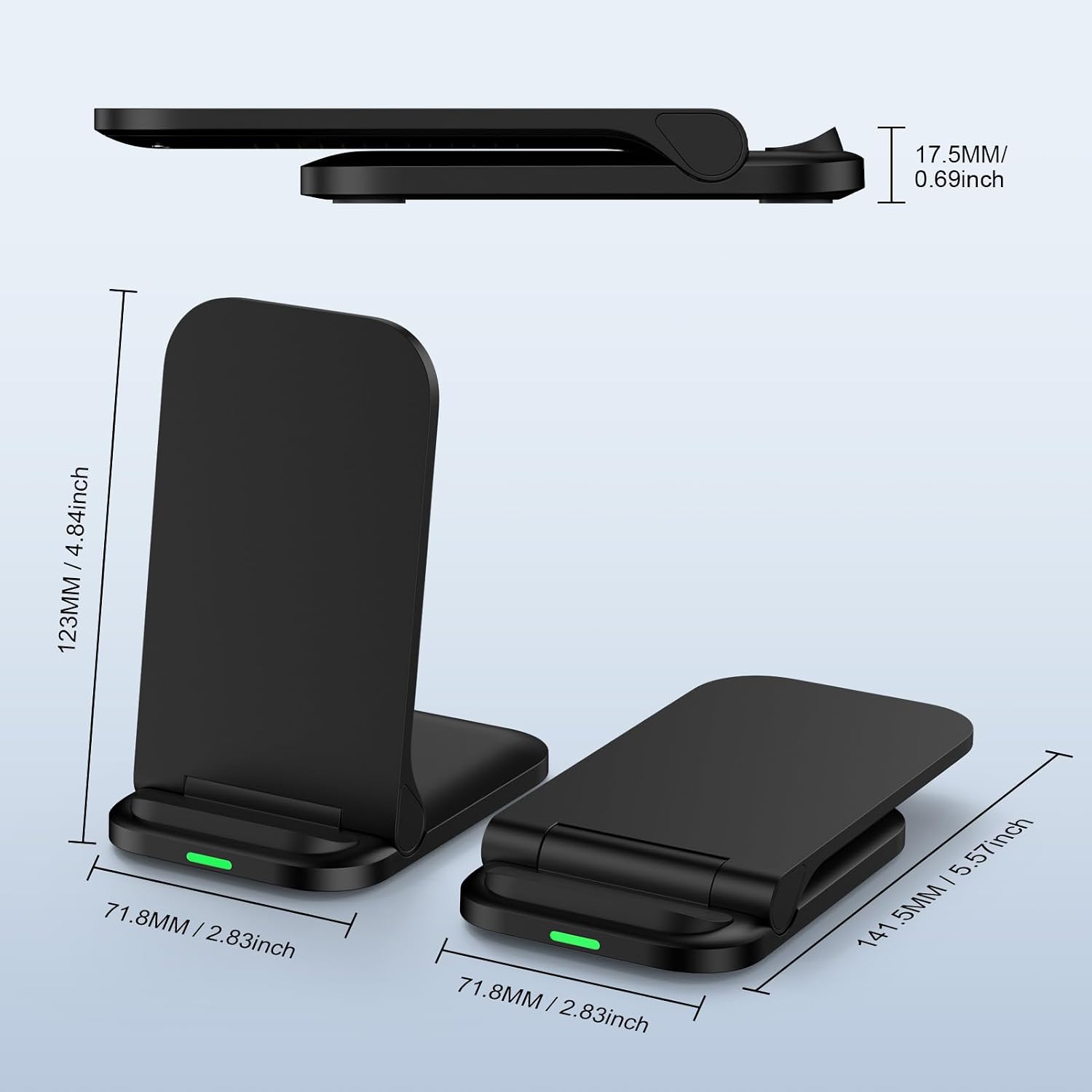 Foldable Wireless Charger 15W Fast Folding Stand Charging Pad  Slim  - ONXW204 2554-4
