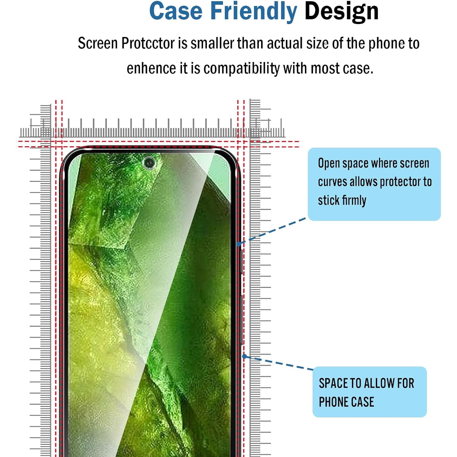 2 Pack Screen Protector Tempered Glass HD Clear Full Cover (Fingerprint Unlock) 9H Hardness  - ON2V71 2110-4