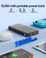 2 Pack 10000mAh Power Bank  22.5W PD Fast Charge  Backup Battery Portable Charger LED Display  1-Port USB  - ONXW241 2597-4