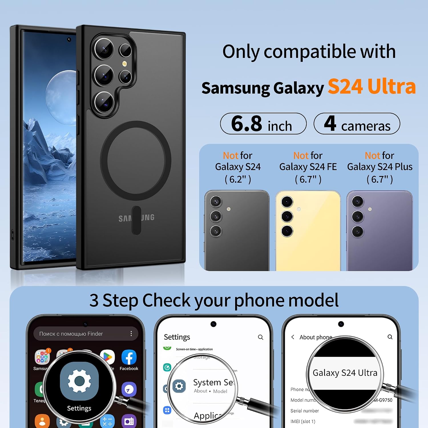 Magnetic Case Cover Armor Drop-Proof Defender Protective  - ONXW30 2366-7