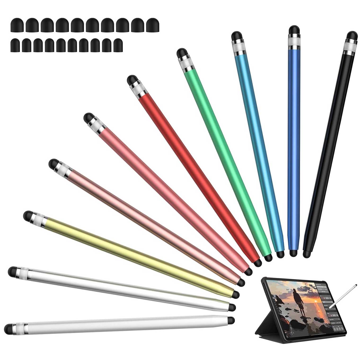 10 PCS Stylus Pen Touch Compact Lightweight Colorful  - ONXW259 2620-1
