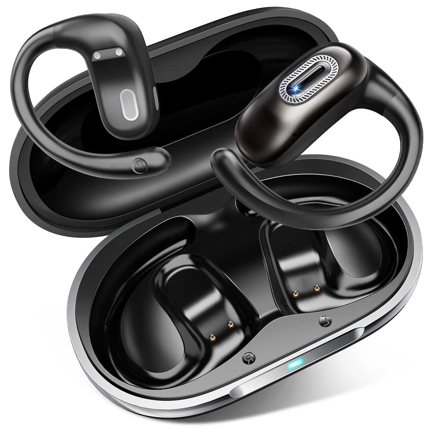 Wireless Ear-hook Open Earphones  Bluetooth Earbuds  Over the Ear Headphones True Stereo Charging Case Hands-free  - ONXW223 2578-1