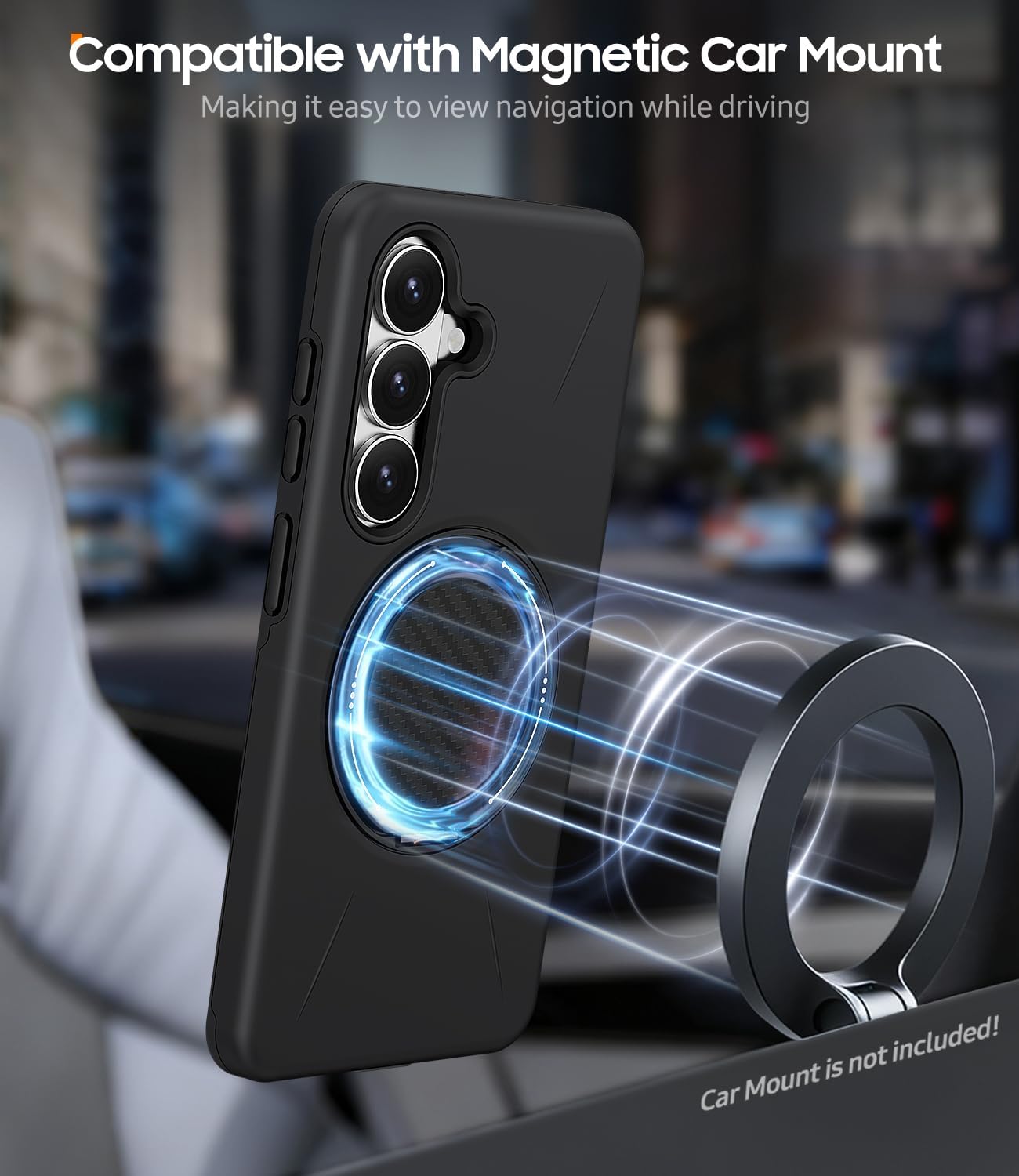 Magnetic Ring Case 360 Degree Rotate Cover Armor Drop-Proof Defender  - ONXW4 2340-4