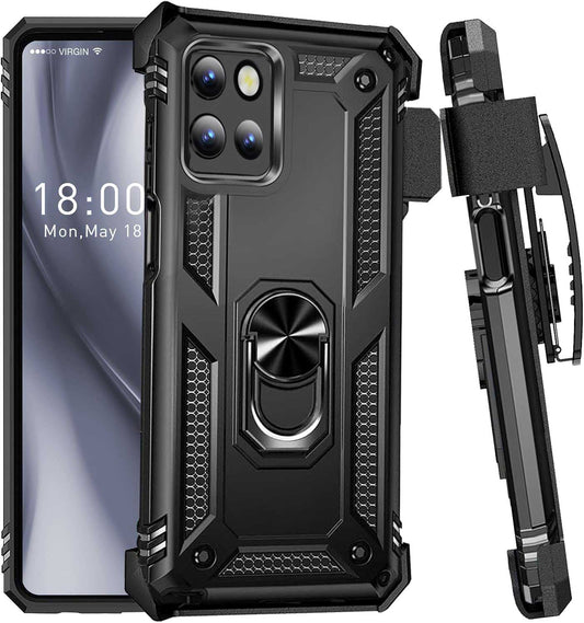 Case Belt Clip Holster Swivel Metal Ring Cover Kickstand Armor  - ONZ07 2210-1