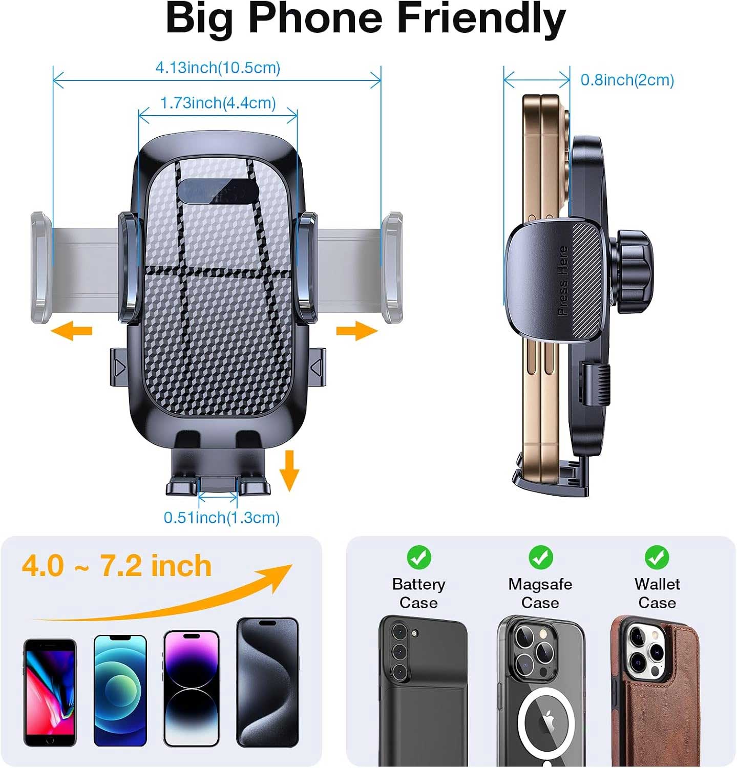 Car Mount Windshield Air Vent Adhesive Base Phone Holder Glass Cradle  - ONXW214 2564-10
