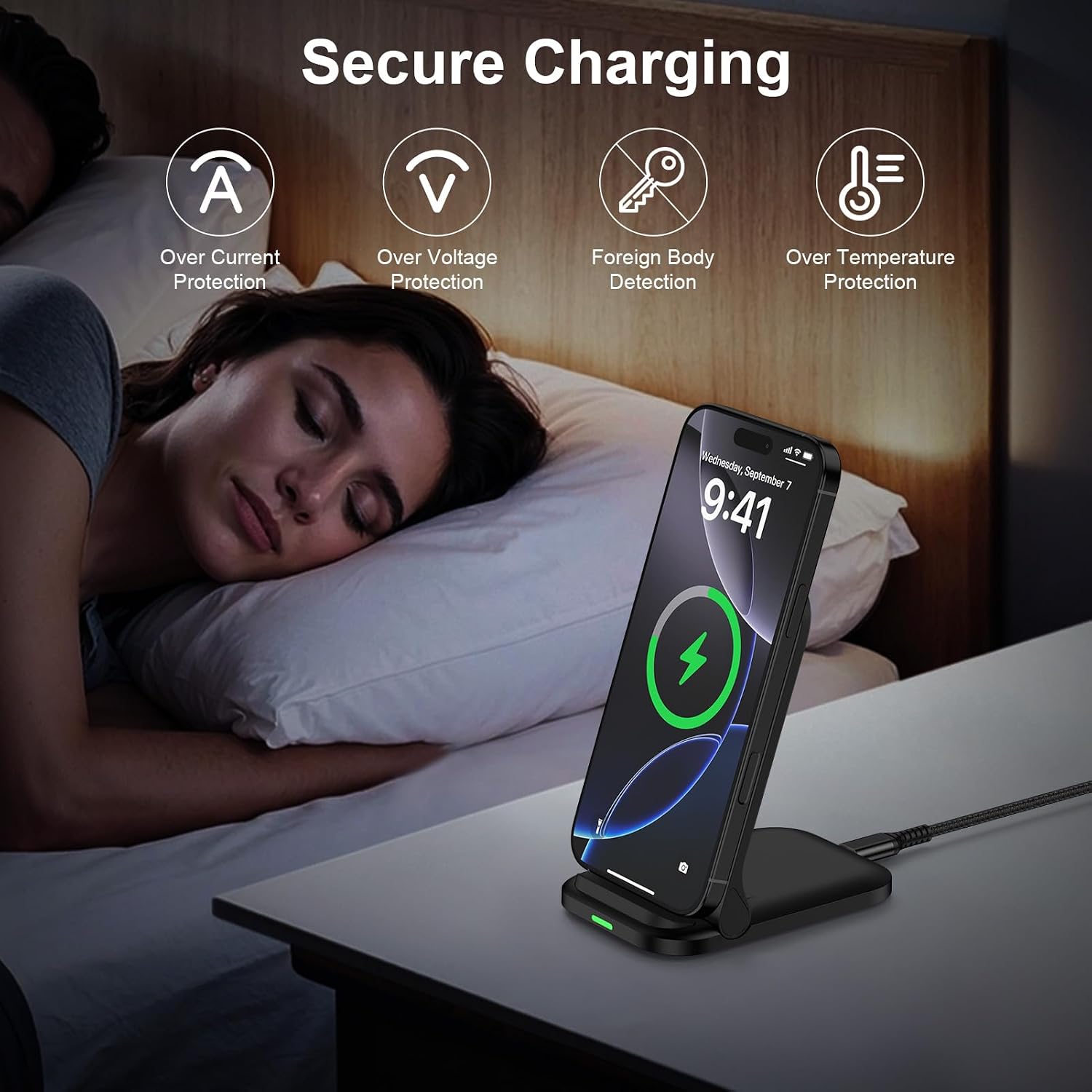 Foldable Wireless Charger 15W Fast Folding Stand Charging Pad  Slim  - ONXW204 2554-6