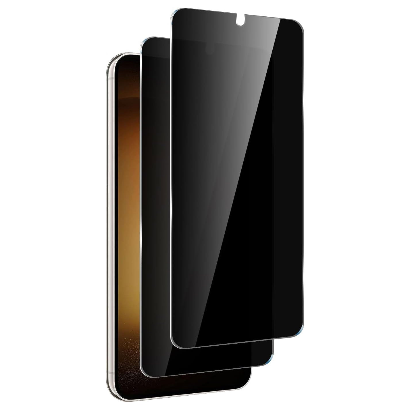 2 Pack Privacy Screen Protector Tempered Glass Anti-Spy 9H Hardness Anti-Peep 3D Edge  - ON2SP30 2224-1