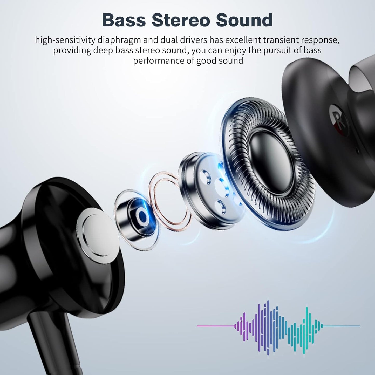 Wired TYPE-C Earphones USB-C Earbuds Magnetic Headphone w Mic Headset Earpieces  - ONC96 2575-2
