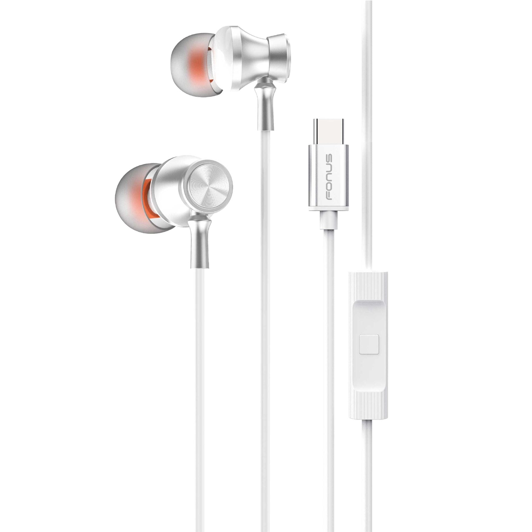 Wired TYPE-C Earphones USB-C Earbuds Magnetic Headphone w Mic Headset Earpieces  - ONA55 2573-1