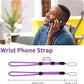 Purple 2 Pack Phone Lanyard  Adjustable Holder 1 Pcs Neck Straps 1 Pcs Wrist Straps For Phone Cases   - ONXW274 2635-2