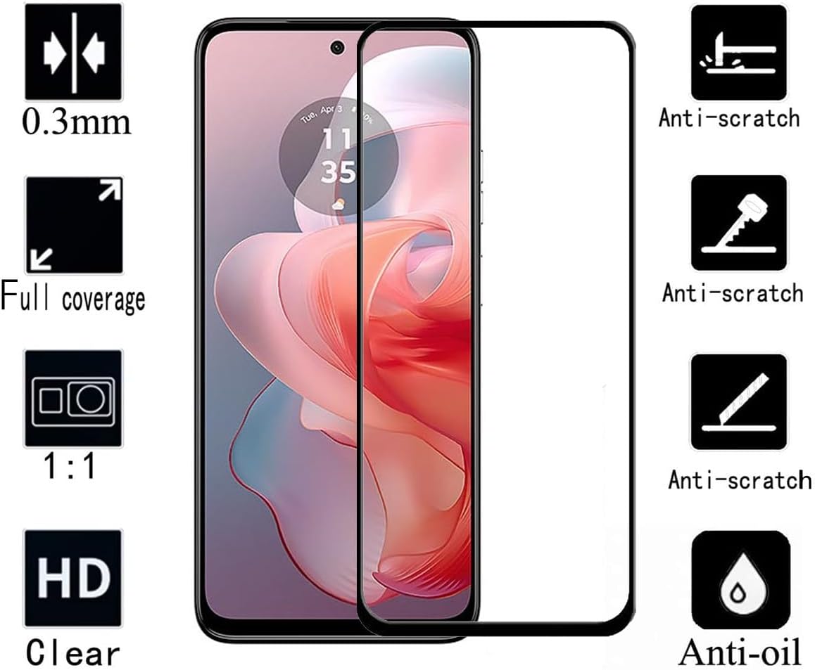 2 Pack Screen Protector Tempered Glass HD Clear Full Cover (Fingerprint Unlock) 9H Hardness  - ON2SP79 2319-3