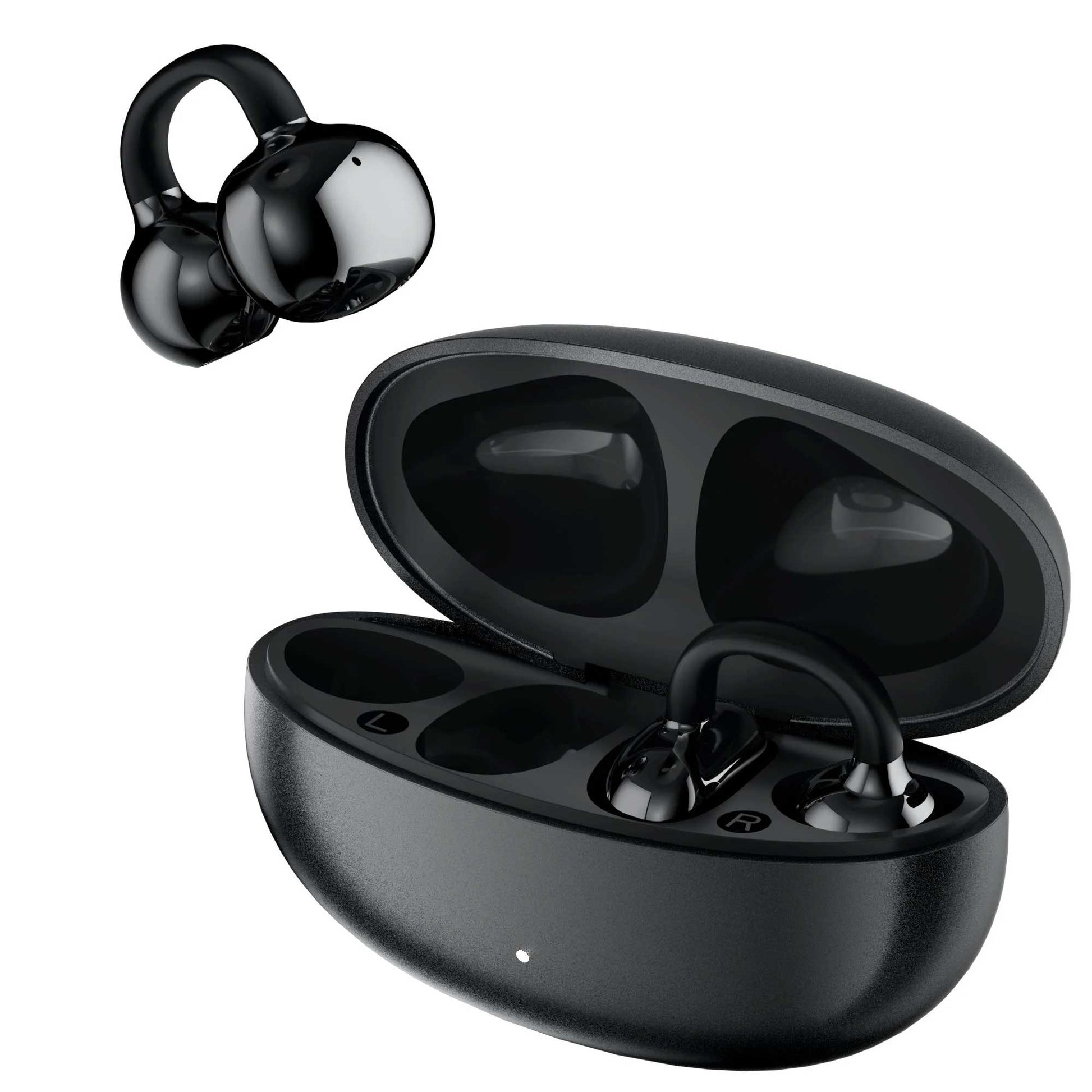 Wireless Ear-Clip TWS Earphones Bluetooth Earbuds Bone Conduction Headphones True Stereo Charging Case Hands-free Mic  - ONY92 2335-1